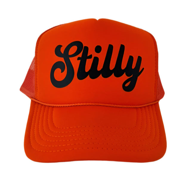 “Stilly” foam trucker hat with breathable mesh back and snap closure—perfect for showing hometown pride, college game days, and casual everyday style.