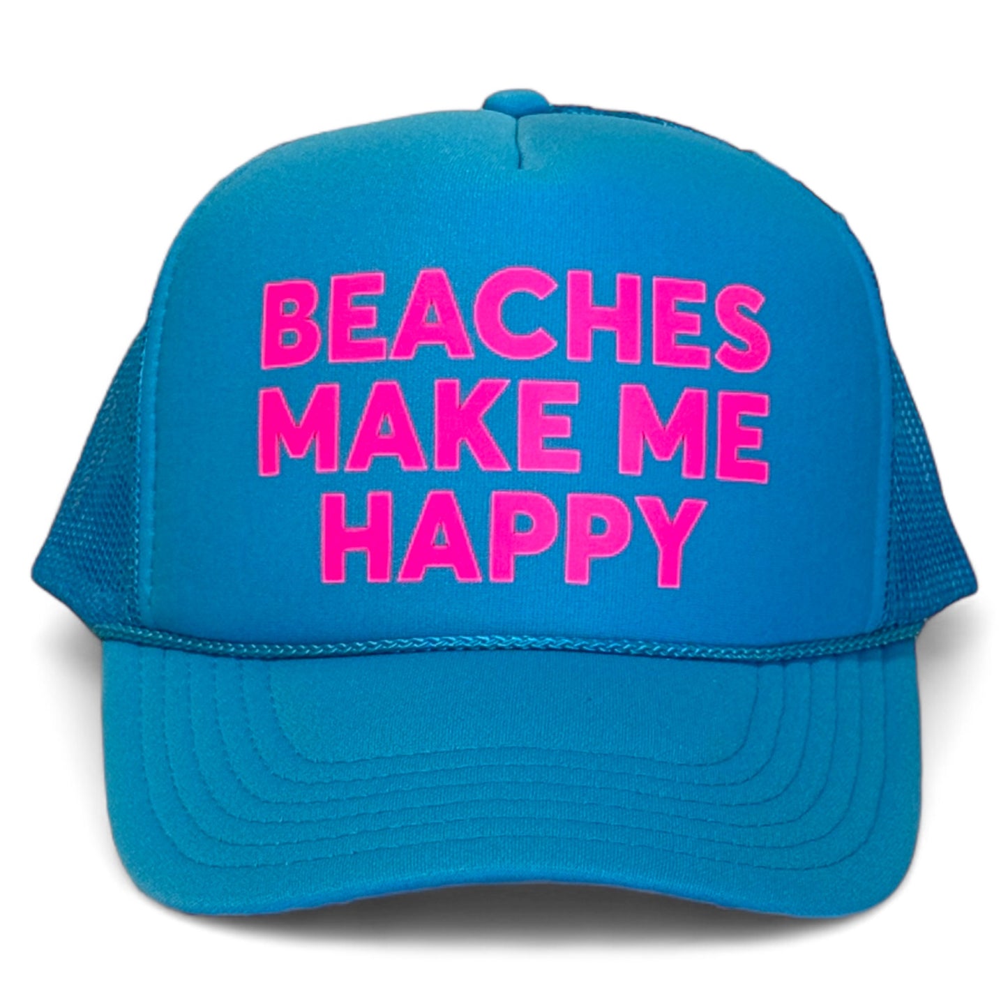 Beaches Make Me Happy Trucker Hat | Girls Trip | Vacation | Gift for Her