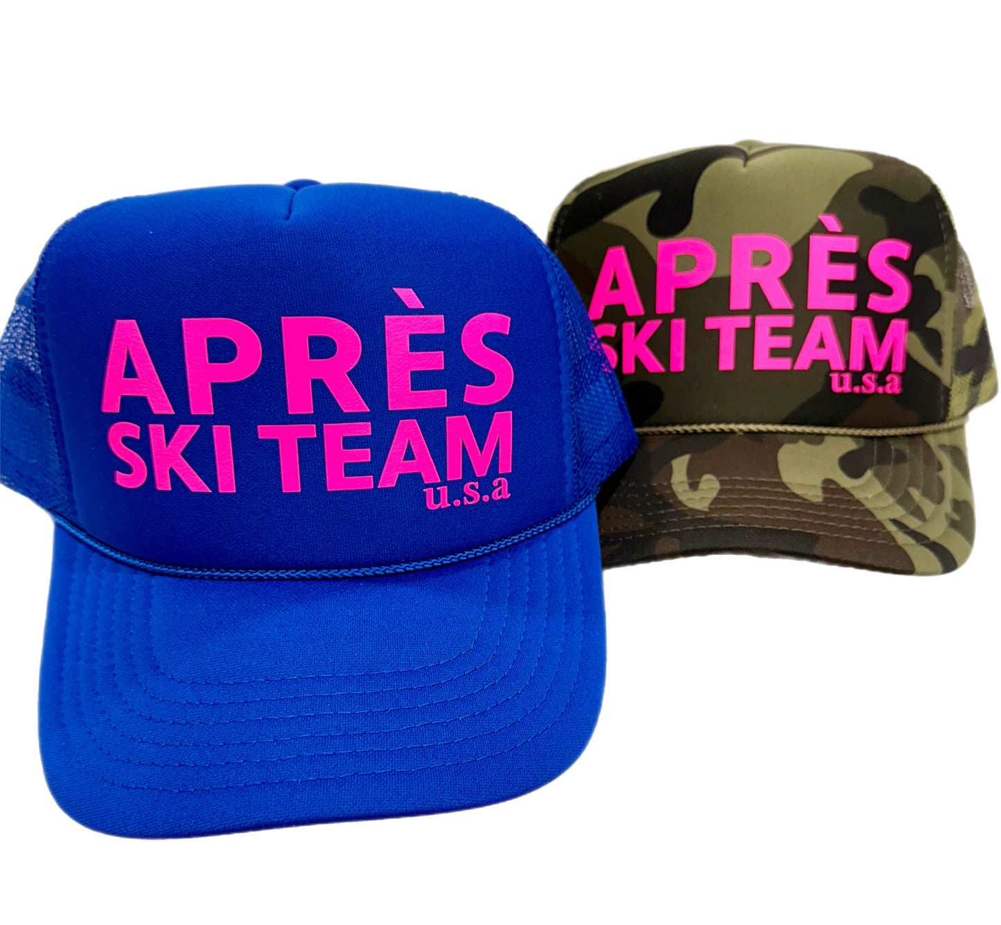 Après Ski Team Trucker Hat — Retro Rope Mesh Snapback