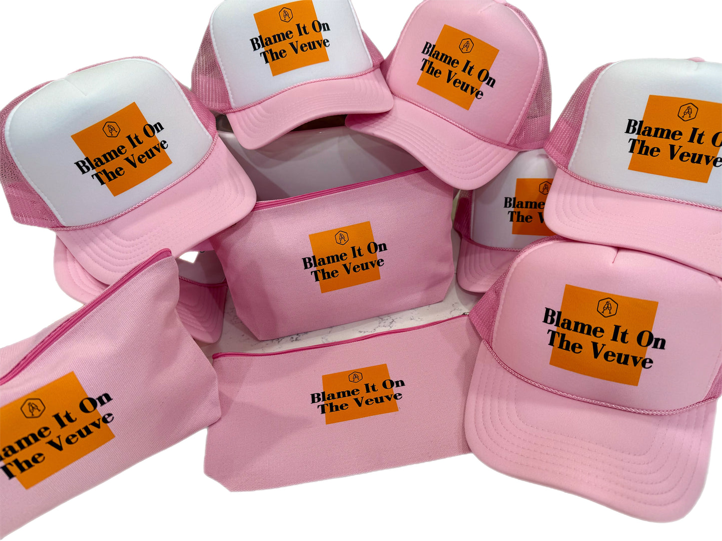 Veuve Birthday Trucker Hat | Customizable Champagne Cap | Golden Birthday Gift