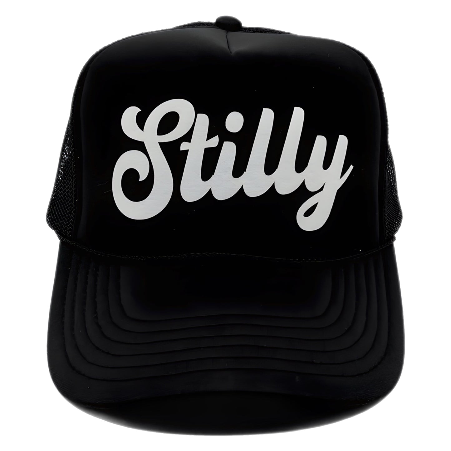 “Stilly” foam trucker hat with breathable mesh back and snap closure—perfect for showing hometown pride, college game days, and casual everyday style.