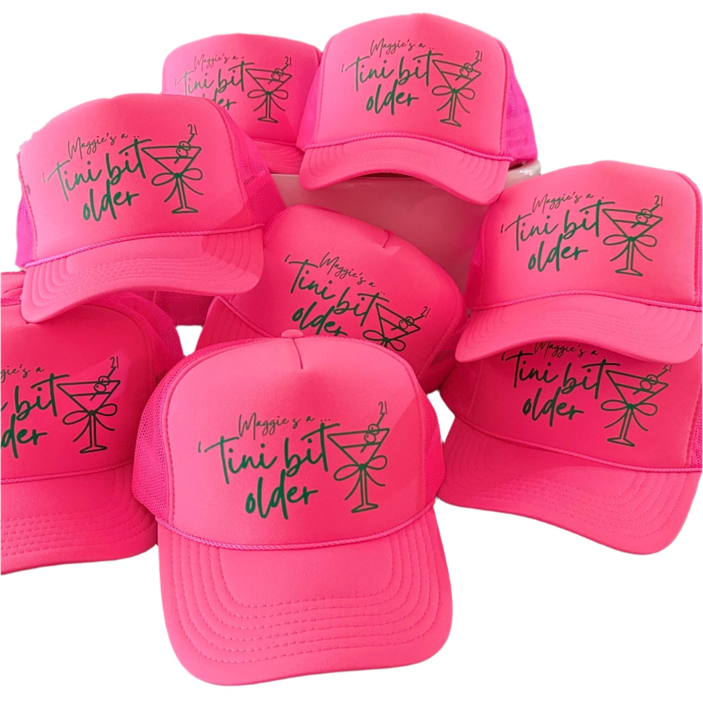 TINI Bit Older Birthday Trucker Hat | Birthday Martini Hat | stevi.co