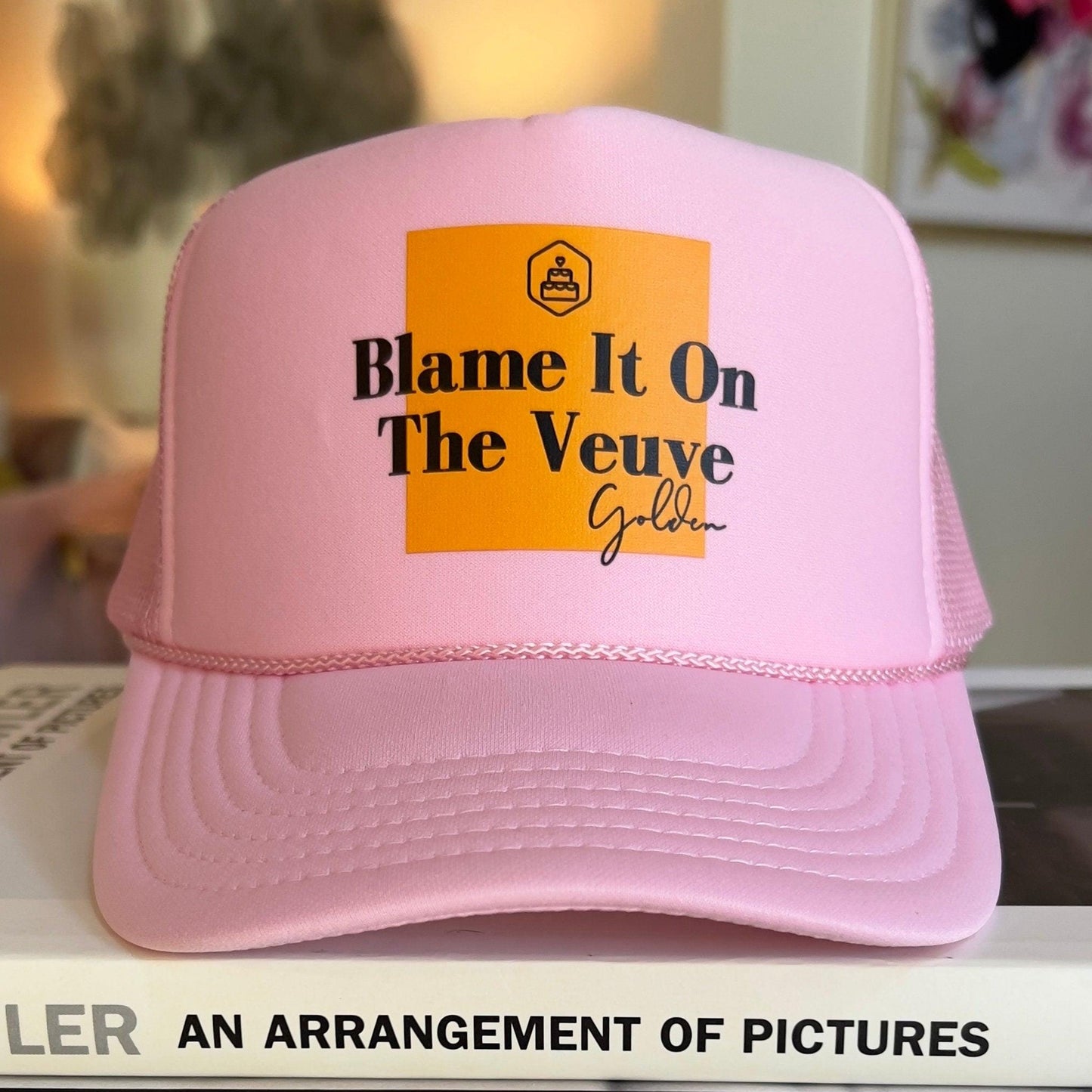 Veuve Birthday Trucker Hat | Customizable Champagne Cap | Golden Birthday Gift