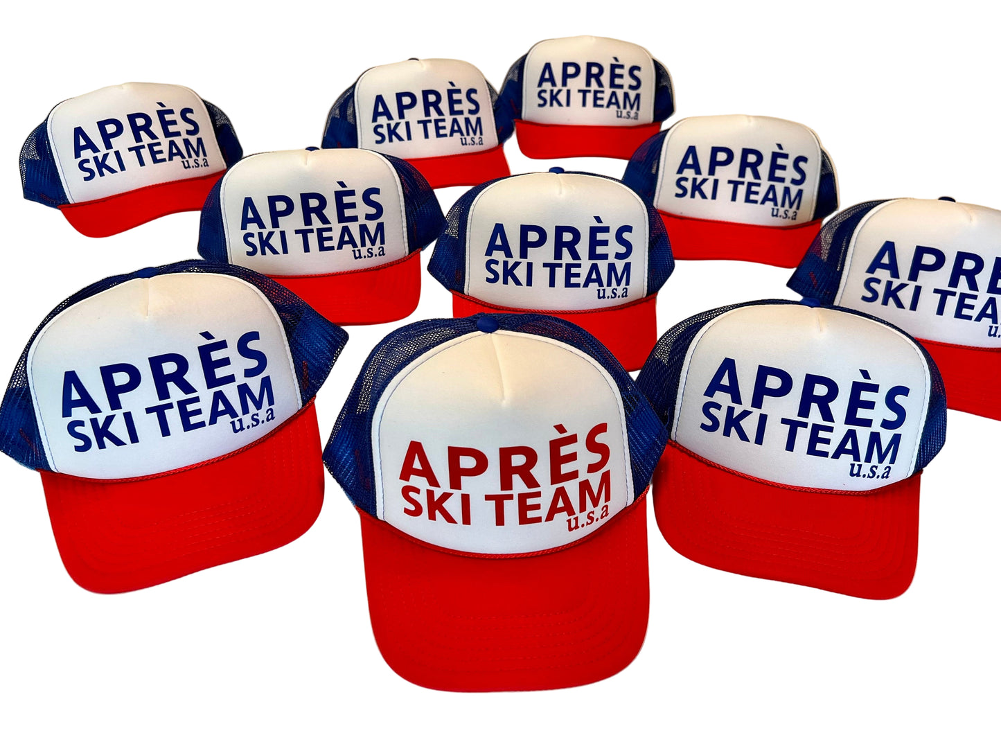 Après Ski Team Trucker Hat — Retro Rope Mesh Snapback