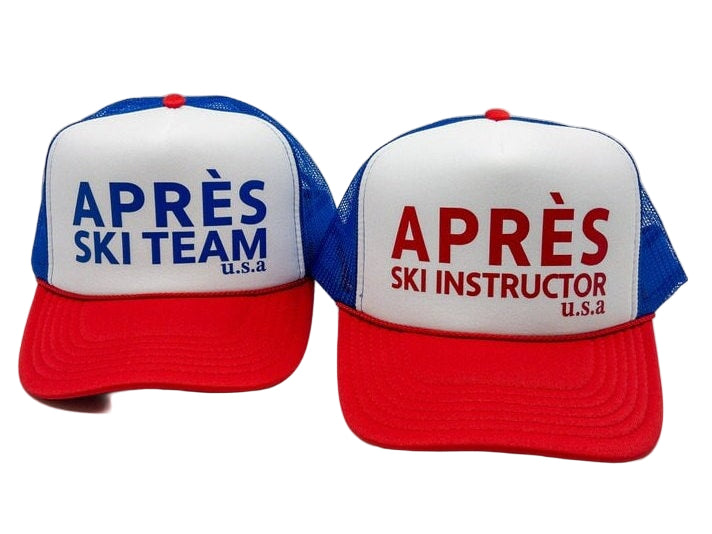 Après Ski Team Trucker Hat — Retro Rope Mesh Snapback