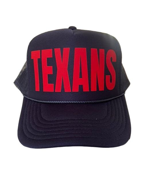 TEXANS Trucker Hat | Bold Block Font Game Day Style | stevi.co