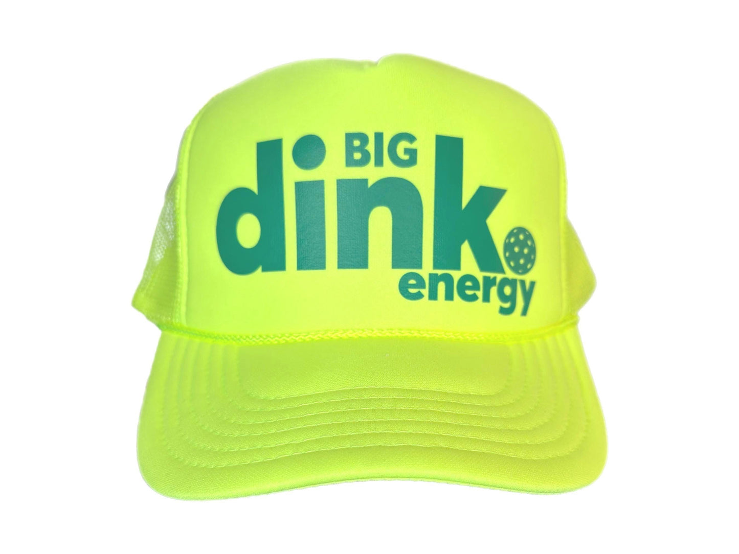 Neon Yellow trucker hat with Big Dink Energy