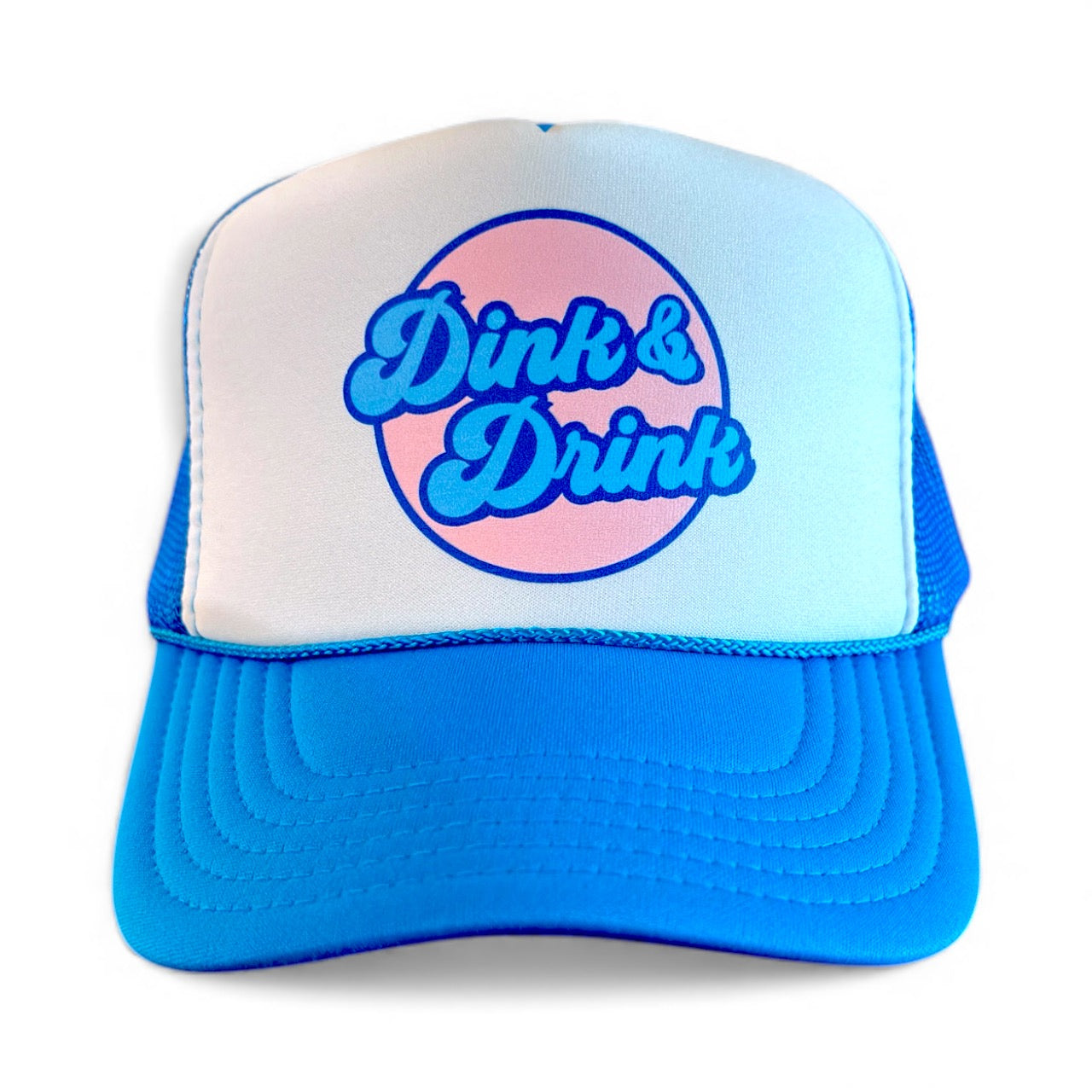 Dink & Drink Pickleball Hat | Funny Retro Trucker Cap by stevi.