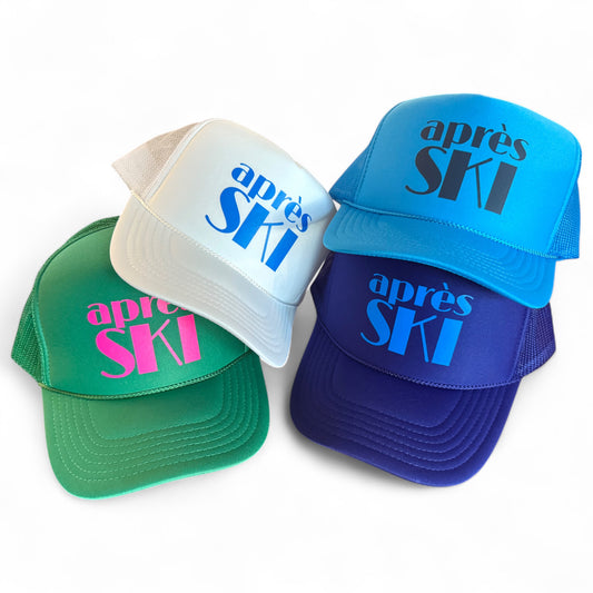 Après Ski Trucker Hat | Unisex Ski Trip Hat | Winter Vacation Snapback by stevi.
