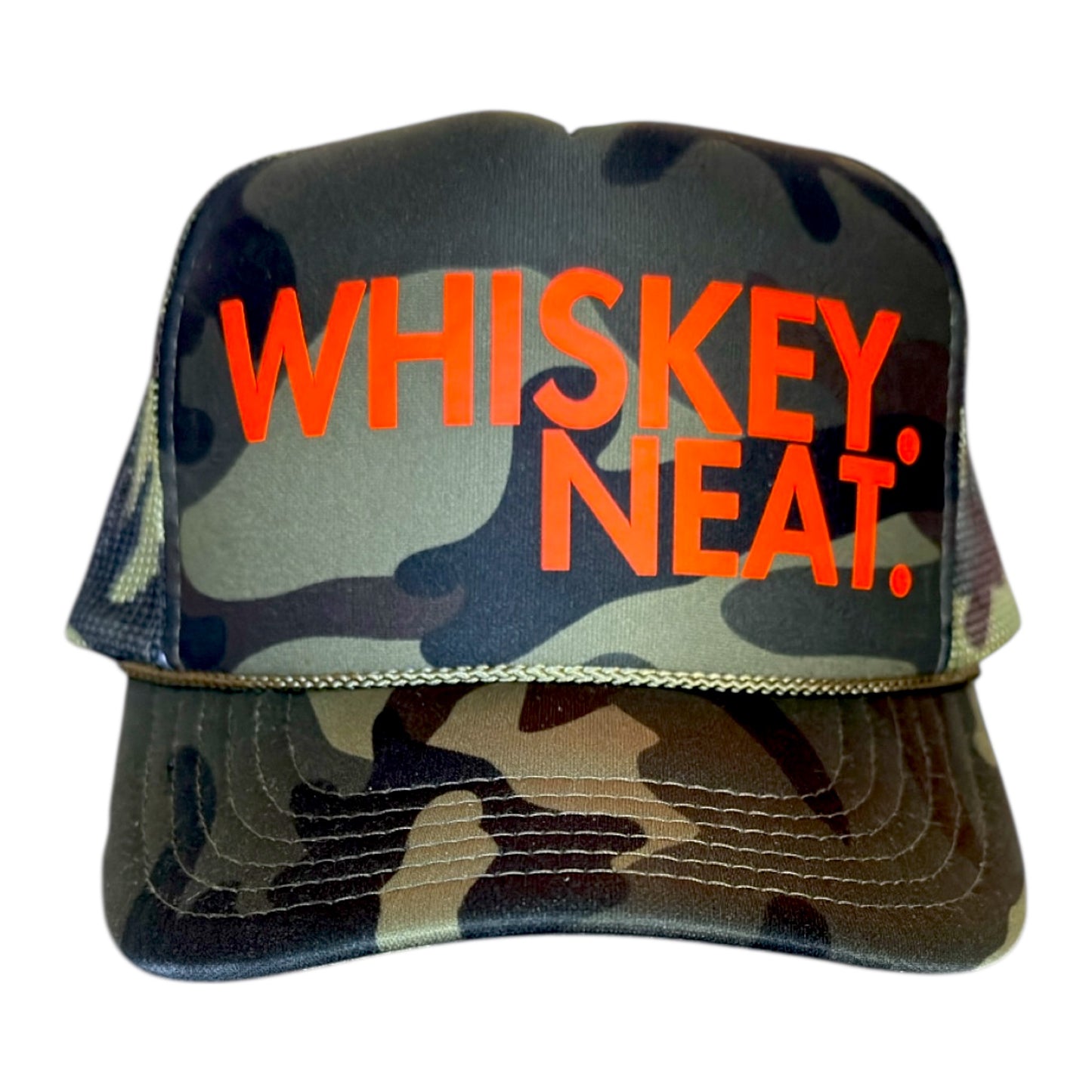 Whiskey Neat Trucker Hat – Otto Foam Snapback for Whiskey Lovers